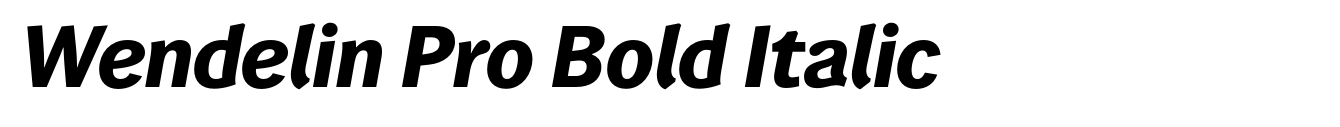 Wendelin Pro Bold Italic